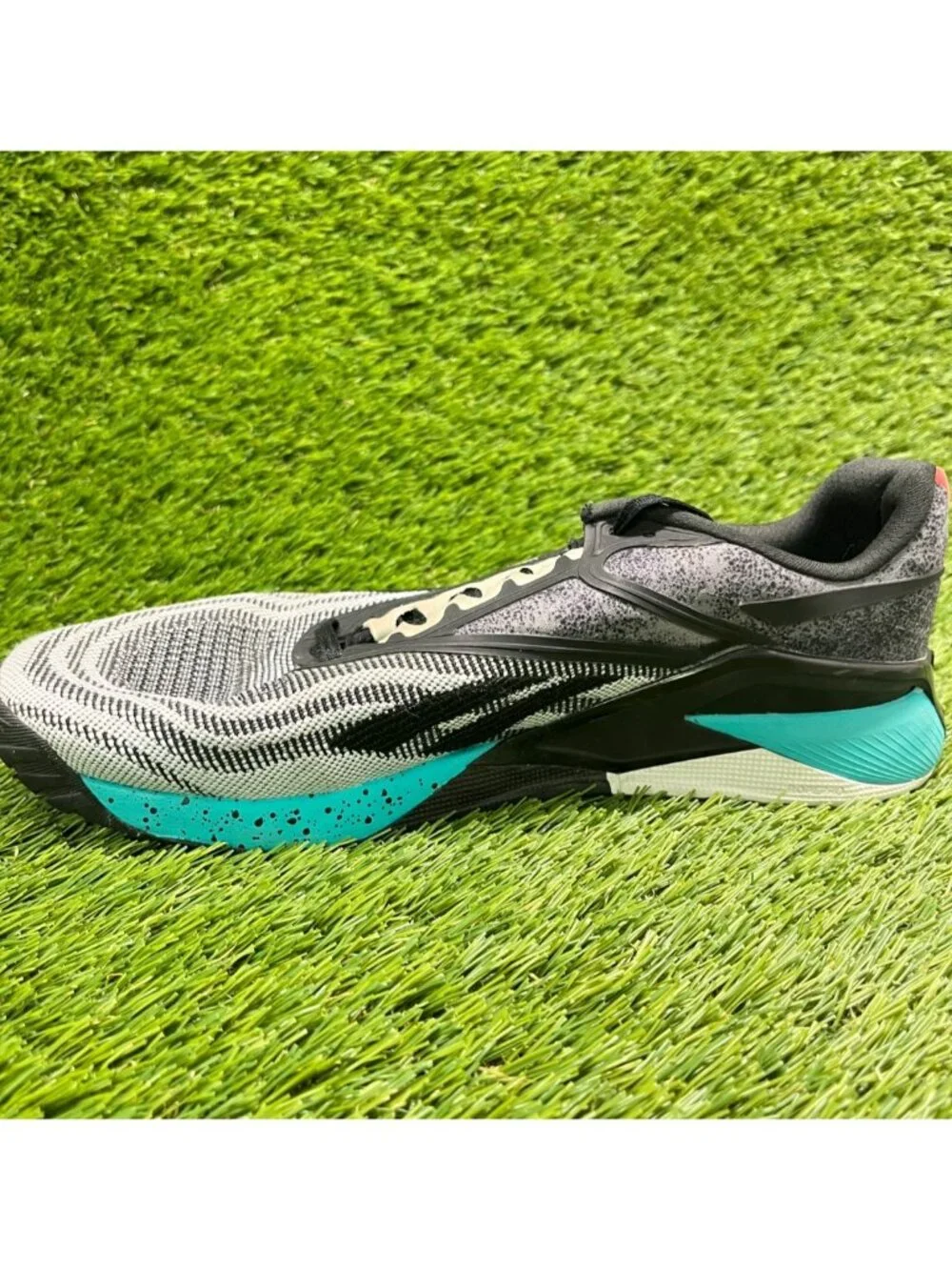 Reebok Nano X2 Womens Size 8.5 Gray Black Blue Athletic Running Shoes Sneakers - Picture 2 of 10